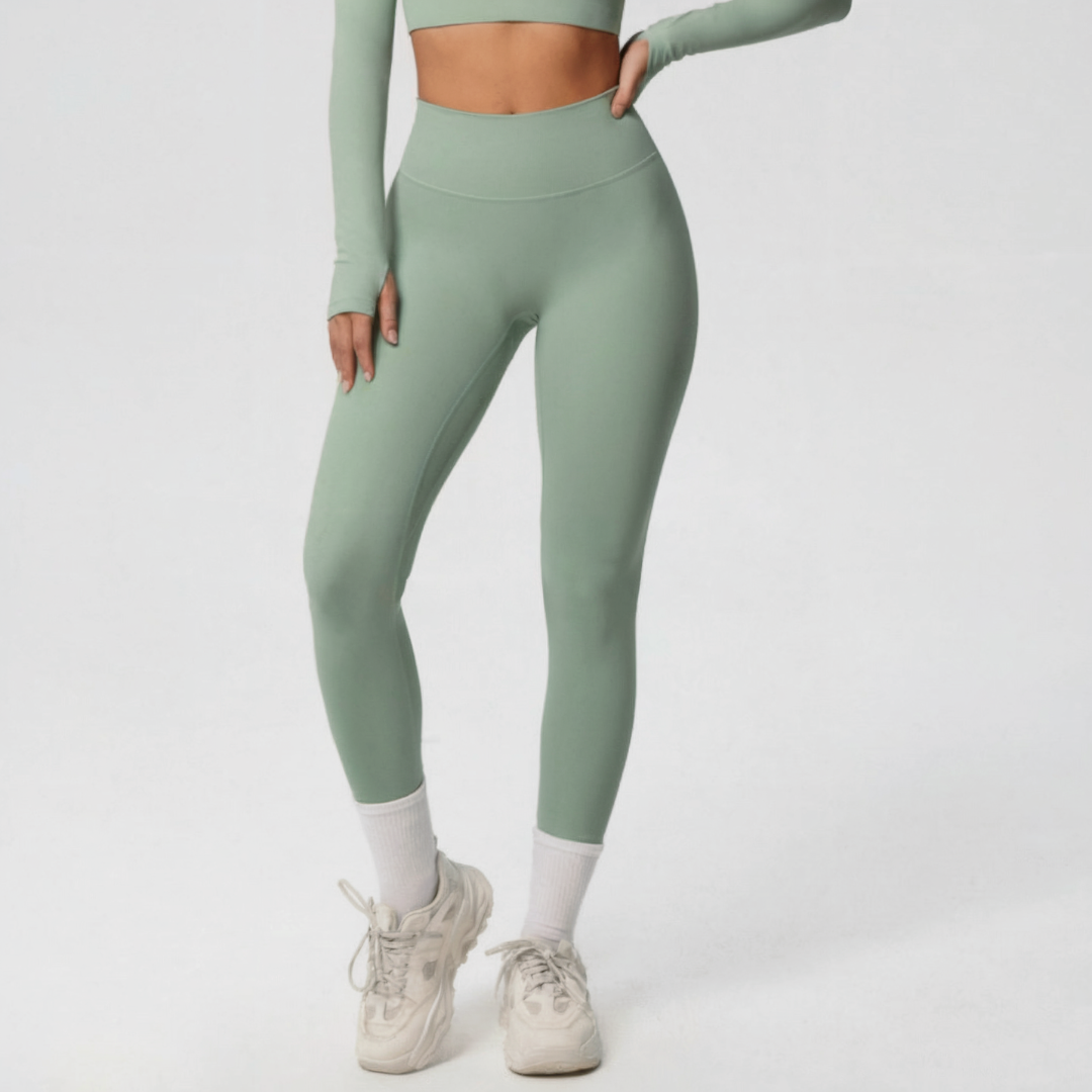Gym Leggings for Women – Stretch Workout Leggings with Wide Waistband