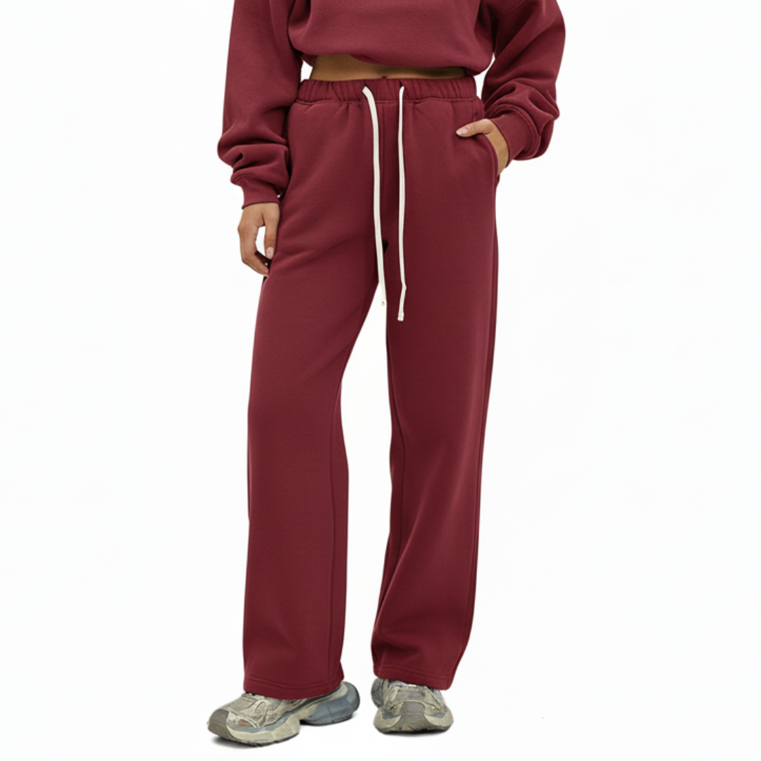 Women’s Straight Leg Joggers – Casual Sweatpants with Elastic Waist and Drawstring