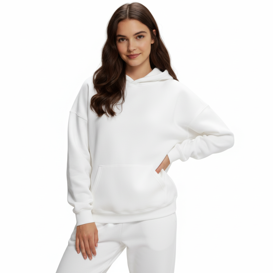 Women’s Pullover Hoodie – Casual Hooded Sweatshirt with Front Pocket and Drawstring