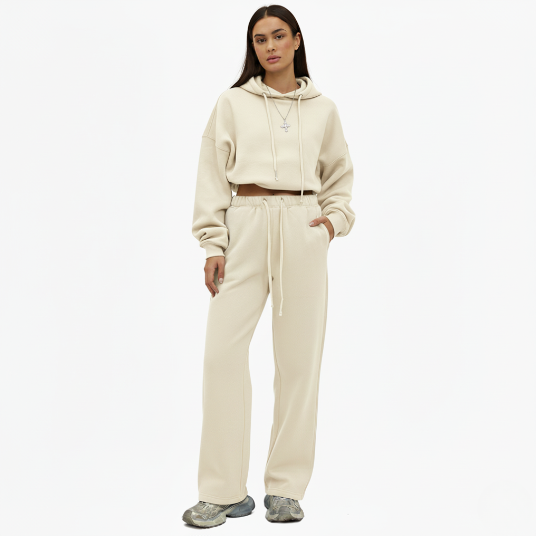 Women’s Straight Leg Joggers – Casual Sweatpants with Elastic Waist and Drawstring