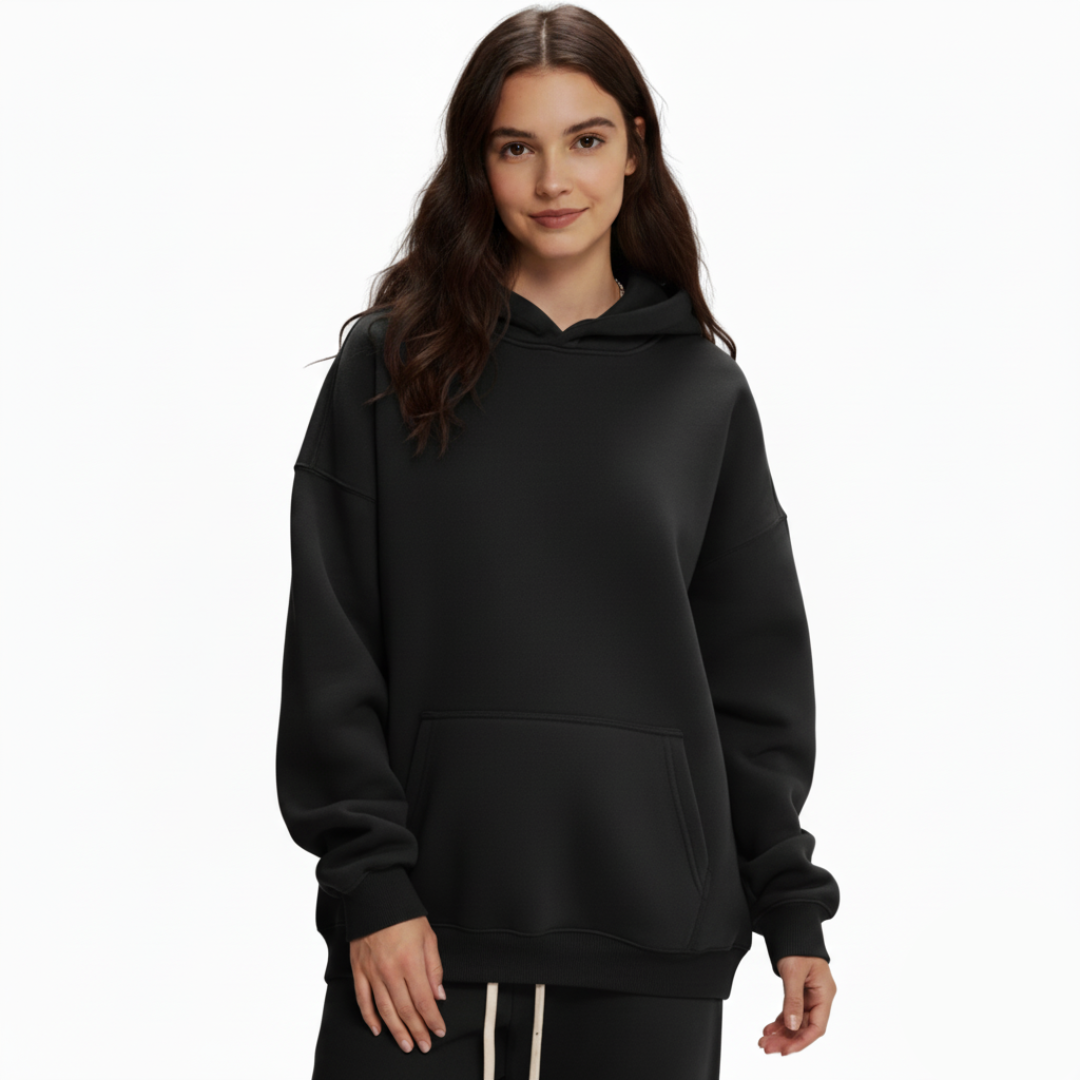 Women’s Pullover Hoodie – Casual Hooded Sweatshirt with Front Pocket and Drawstring