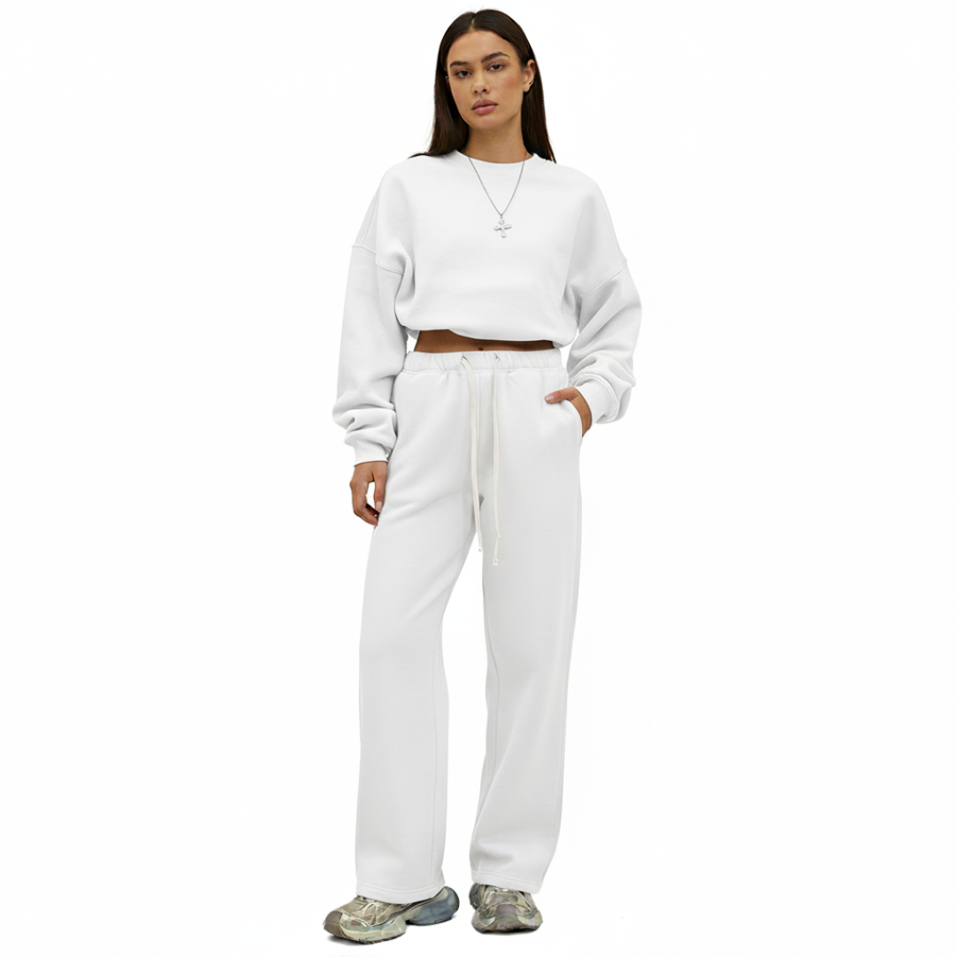 Women’s Straight Leg Joggers – Casual Sweatpants with Elastic Waist and Drawstring