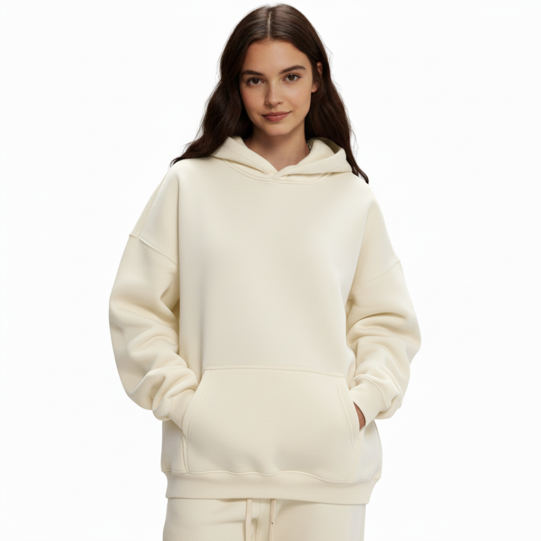 Women’s Pullover Hoodie – Casual Hooded Sweatshirt with Front Pocket and Drawstring