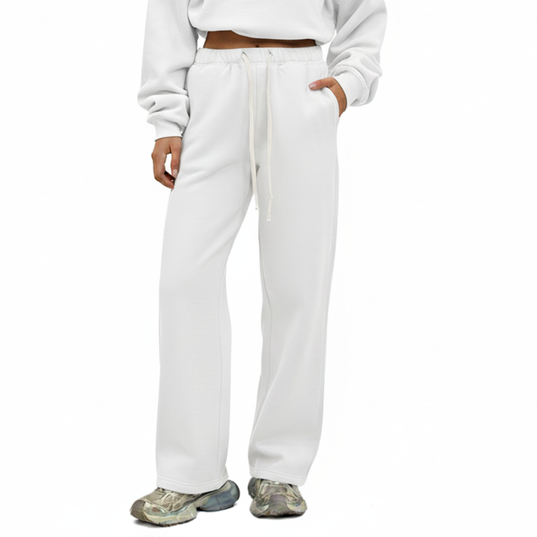 Women’s Straight Leg Joggers – Casual Sweatpants with Elastic Waist and Drawstring