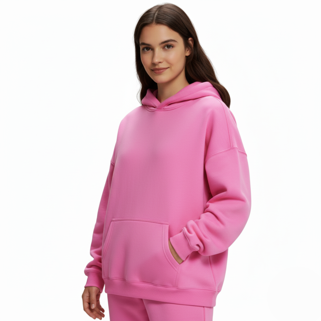 Women’s Pullover Hoodie – Casual Hooded Sweatshirt with Front Pocket and Drawstring