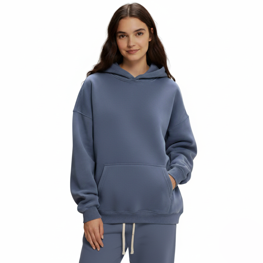 Women’s Pullover Hoodie – Casual Hooded Sweatshirt with Front Pocket and Drawstring