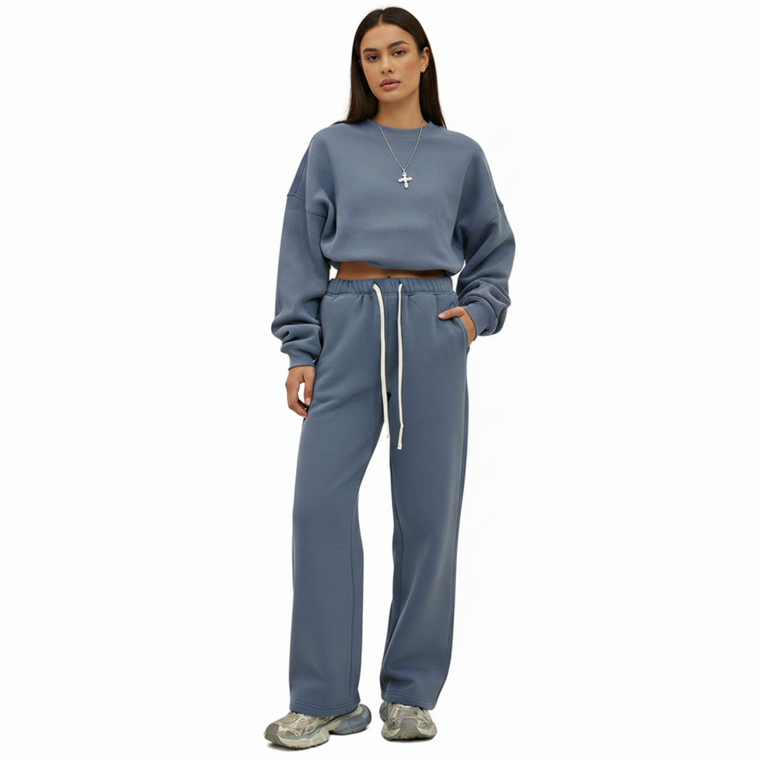 Women’s Straight Leg Joggers – Casual Sweatpants with Elastic Waist and Drawstring
