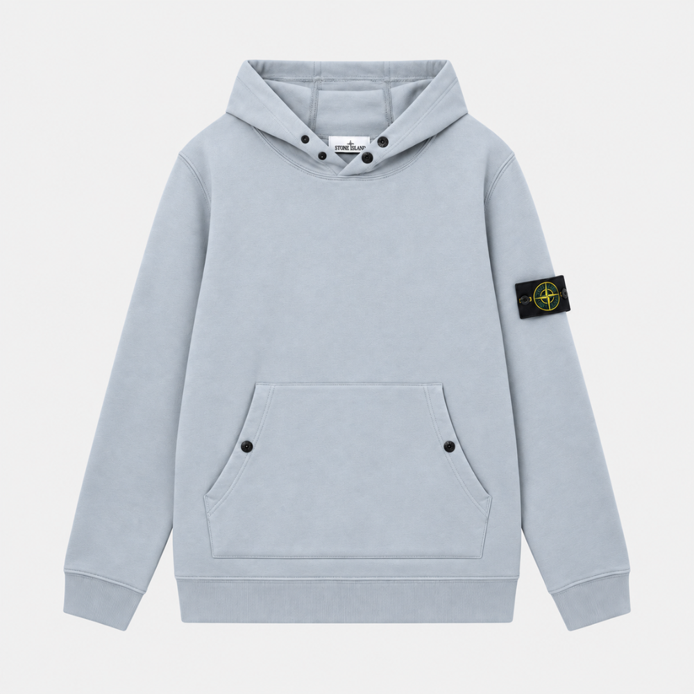 Stone Island Organic Cotton Compass Logo Hoodie