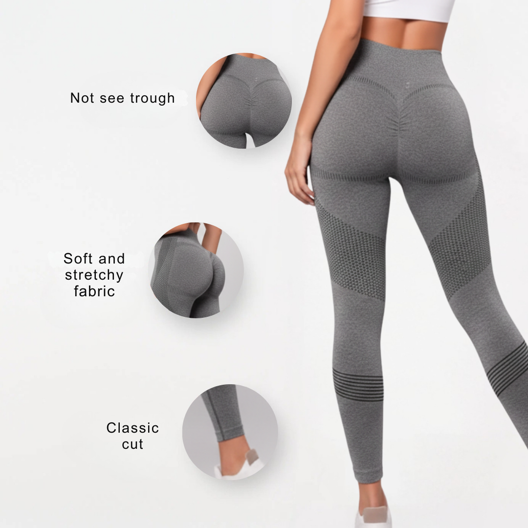 Seamless High Waisted Gym Leggings for Women – Stretch Workout Leggings with Wide Waistband