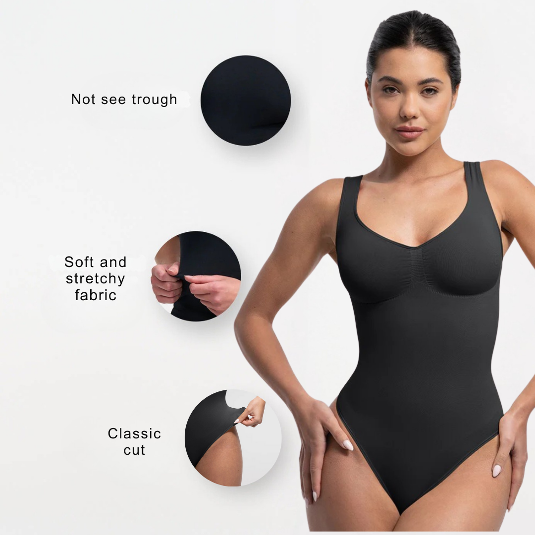 Shapewear Bodysuit for Women – Slim Strap Stretch Body Suit