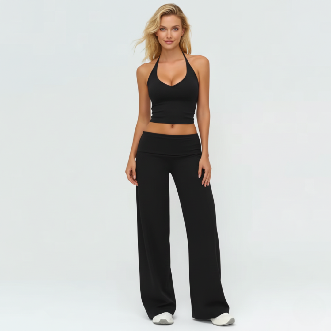 2 Piece Yoga Set for Women – Long Sleeve Workout Set Activewear for Training