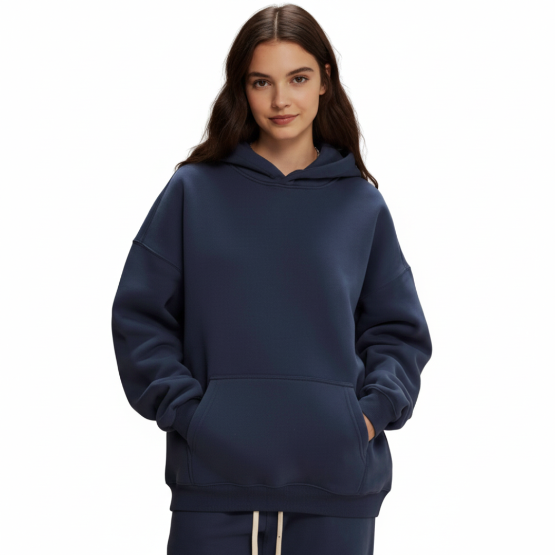 Women’s Pullover Hoodie – Casual Hooded Sweatshirt with Front Pocket and Drawstring