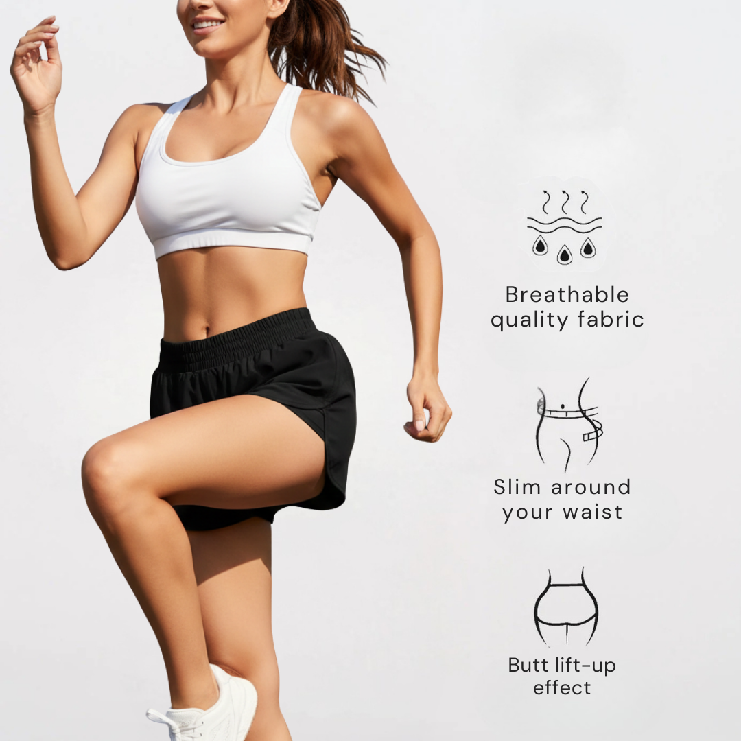 Women’s Lightweight Running Shorts – Stretch Workout Gym Shorts for Training