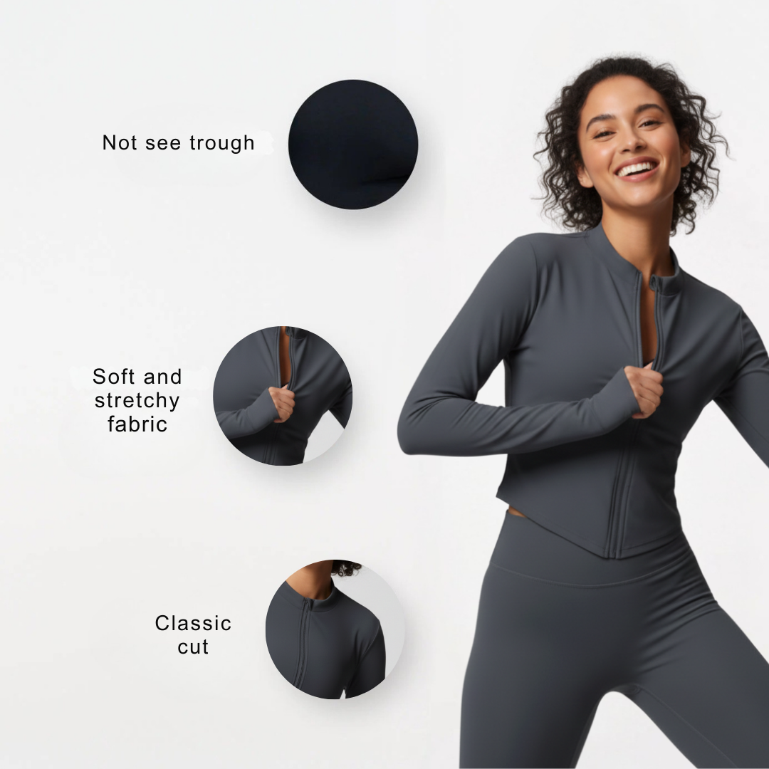 Women’s Casual Zip Jacket – Lightweight Everyday Jacket with Relaxed Fit