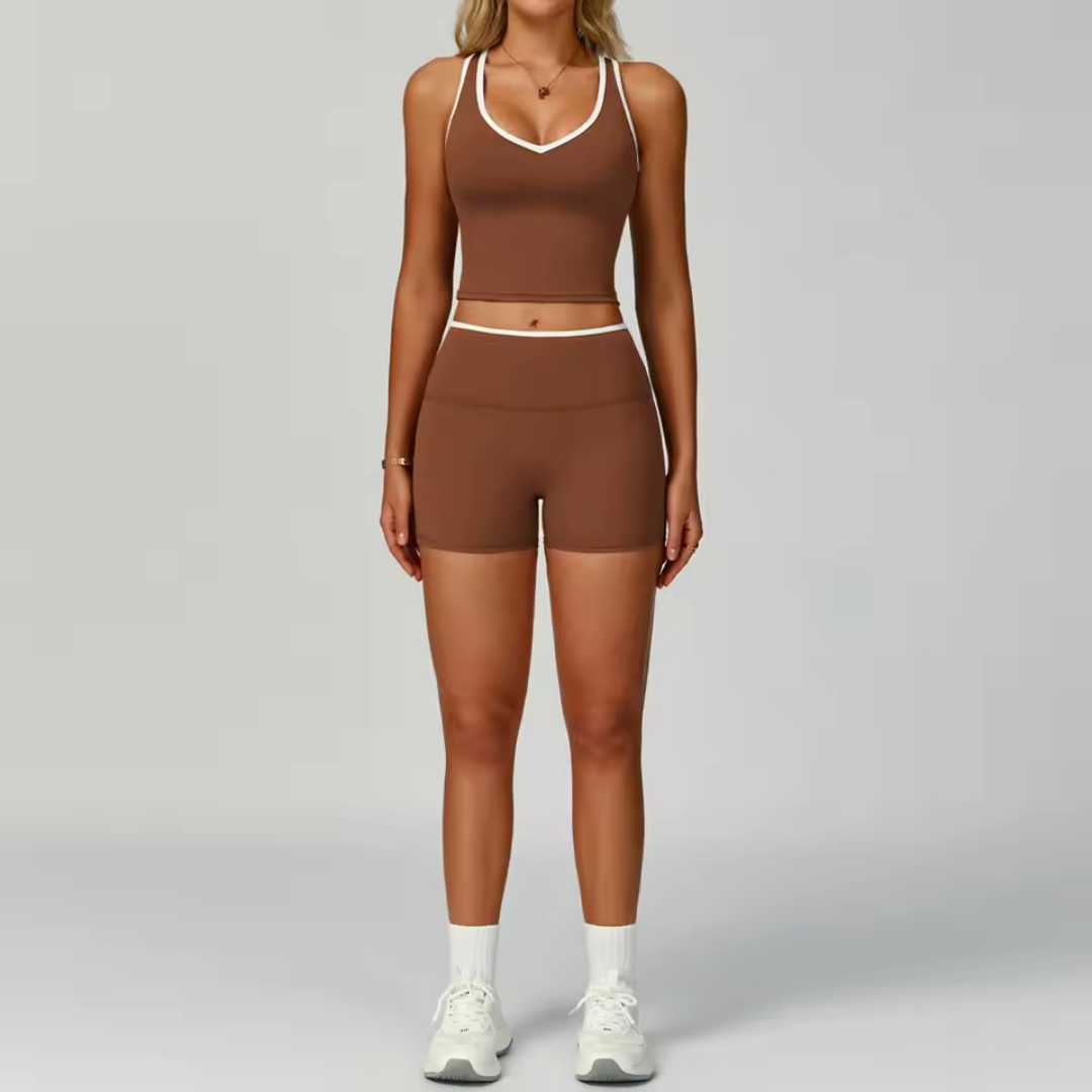 2 Piece Workout Set for Women – Sports Bra and High Waisted Leggings Activewear