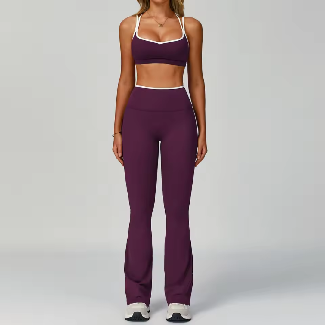 2 Piece Workout Set for Women – Sports Bra and High Waisted Leggings Activewear
