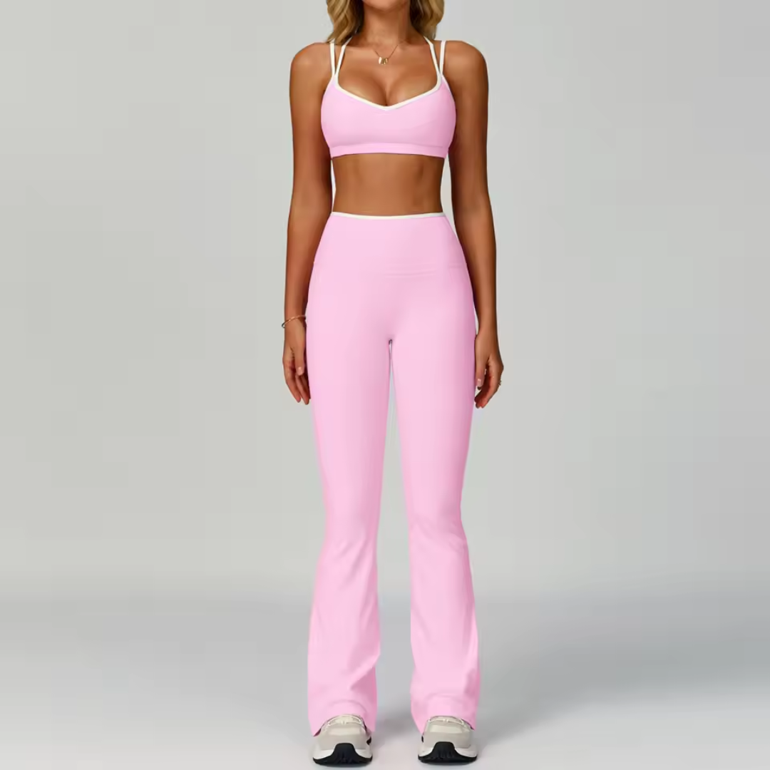 2 Piece Workout Set for Women – Sports Bra and High Waisted Leggings Activewear