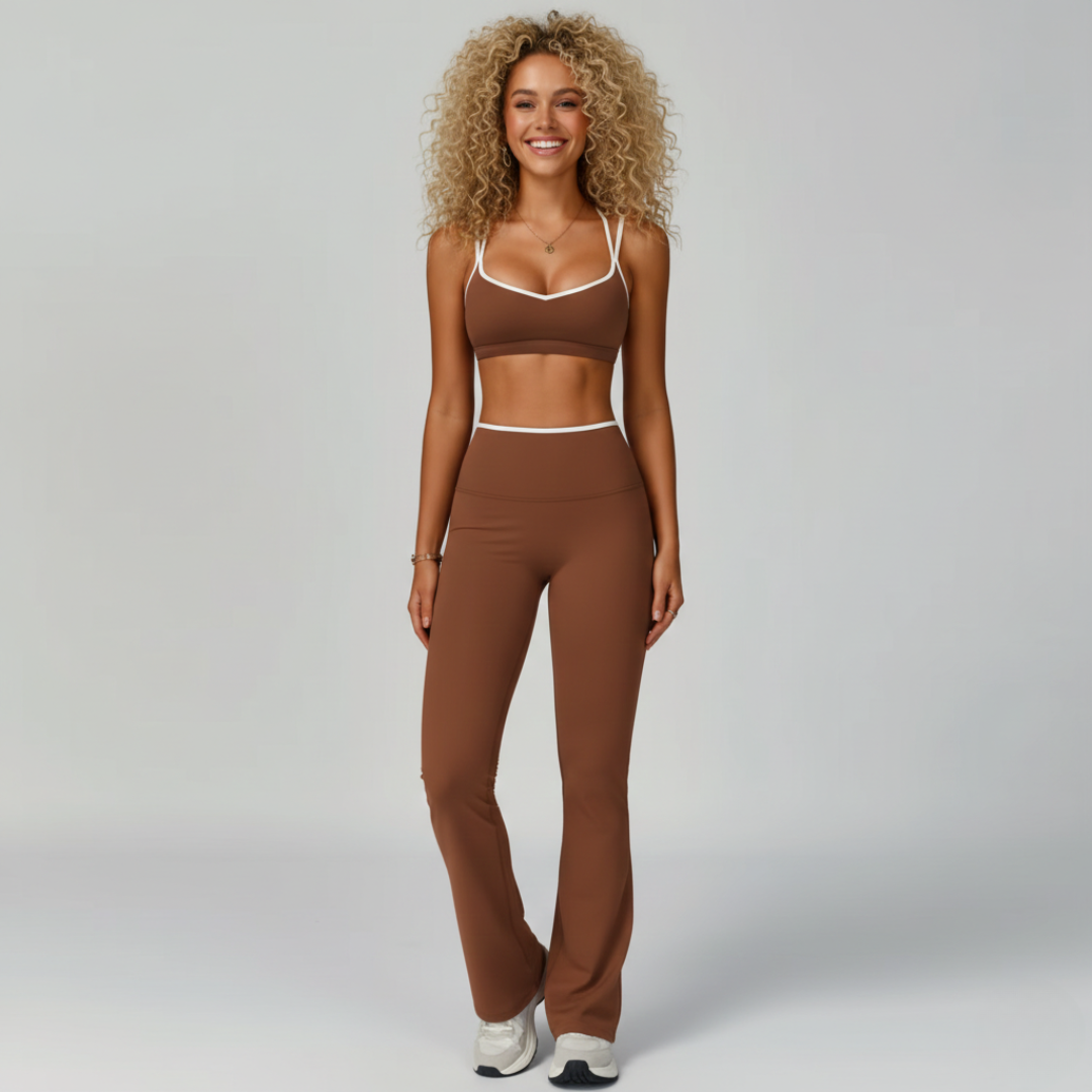 2 Piece Workout Set for Women – Sports Bra and High Waisted Leggings Activewear