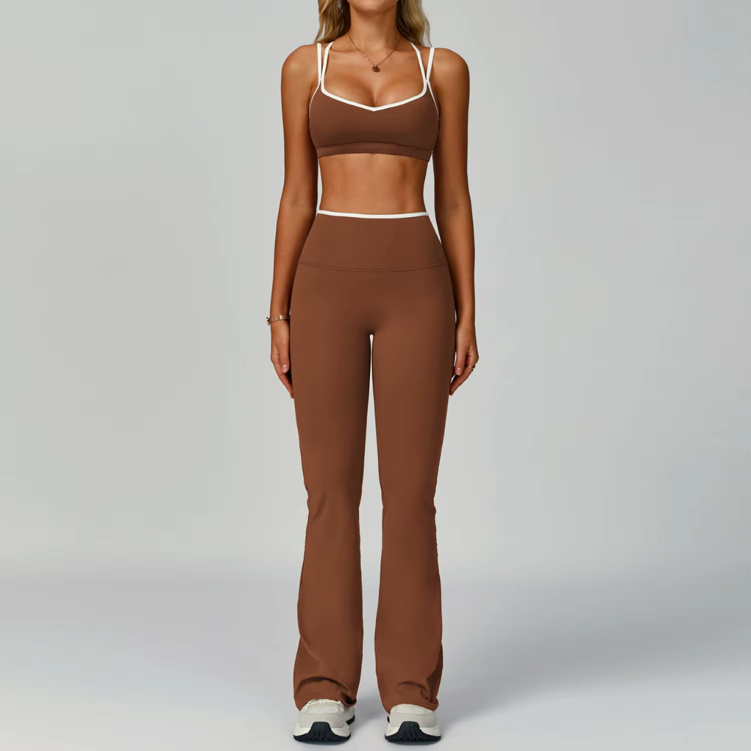 2 Piece Workout Set for Women – Sports Bra and High Waisted Leggings Activewear