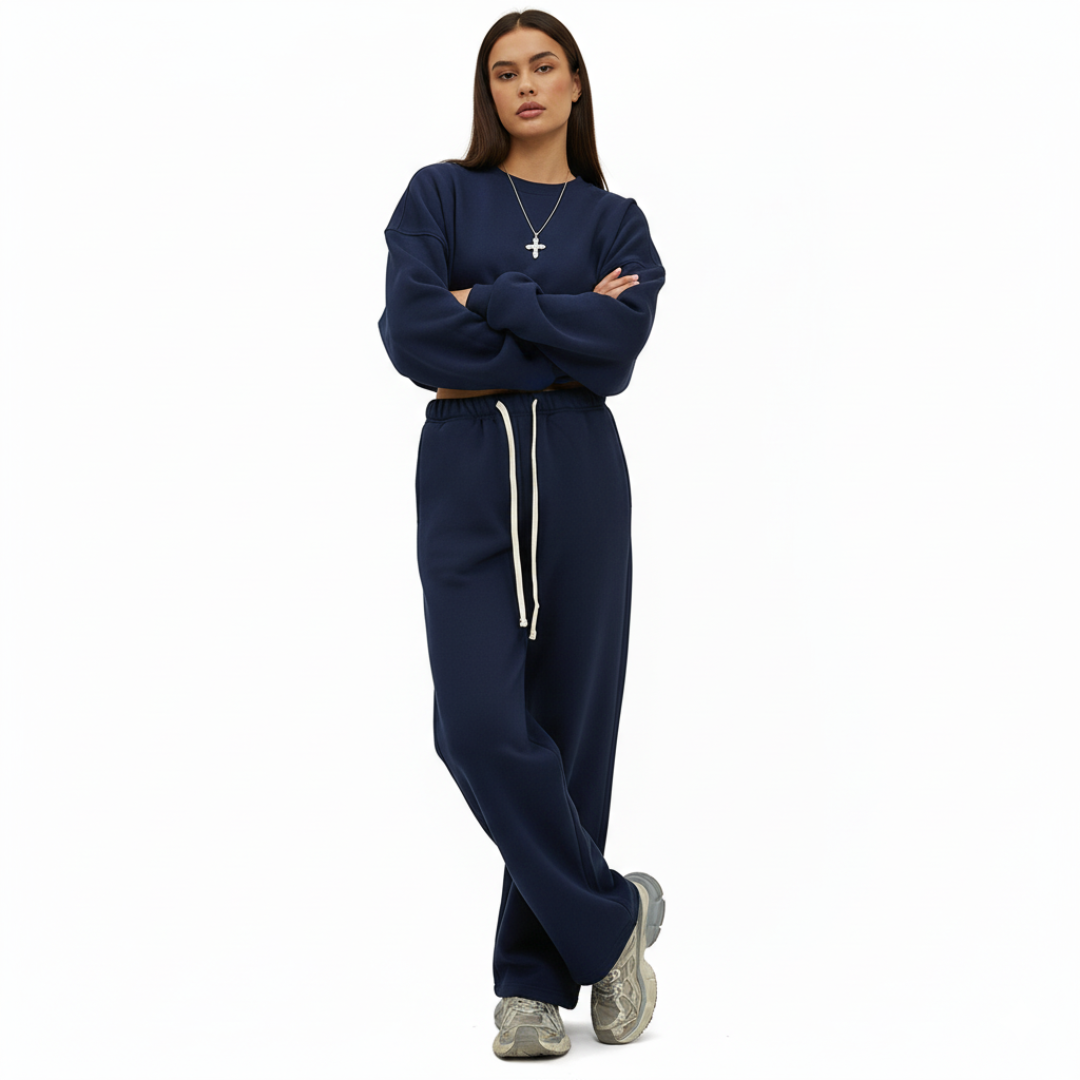 Women’s Straight Leg Joggers – Casual Sweatpants with Elastic Waist and Drawstring