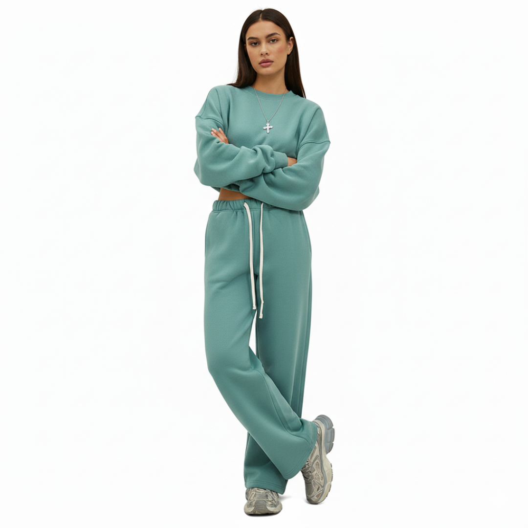 Women’s Straight Leg Joggers – Casual Sweatpants with Elastic Waist and Drawstring