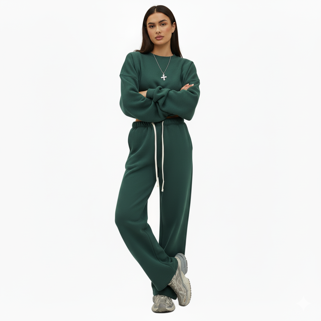 Women’s Straight Leg Joggers – Casual Sweatpants with Elastic Waist and Drawstring