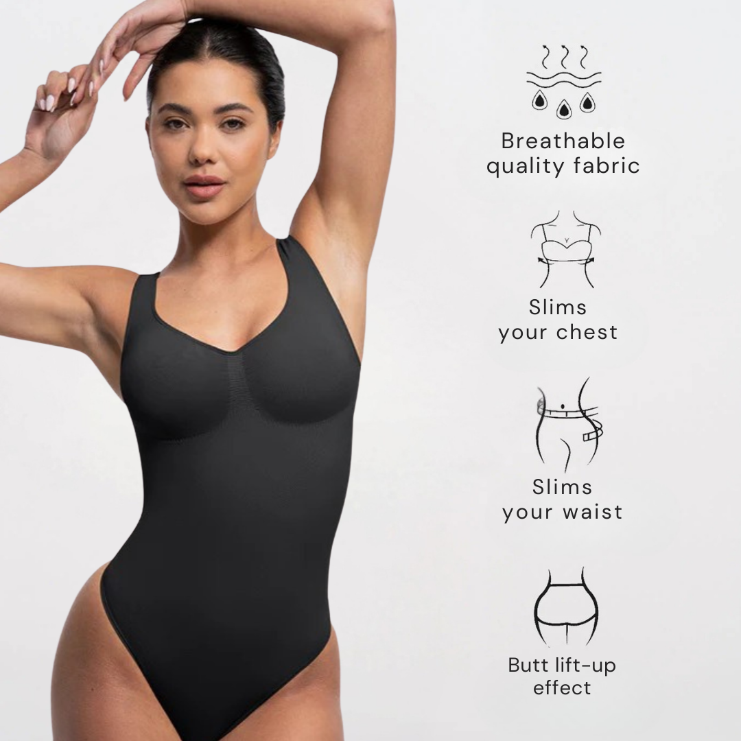 Shapewear Bodysuit for Women – Slim Strap Stretch Body Suit