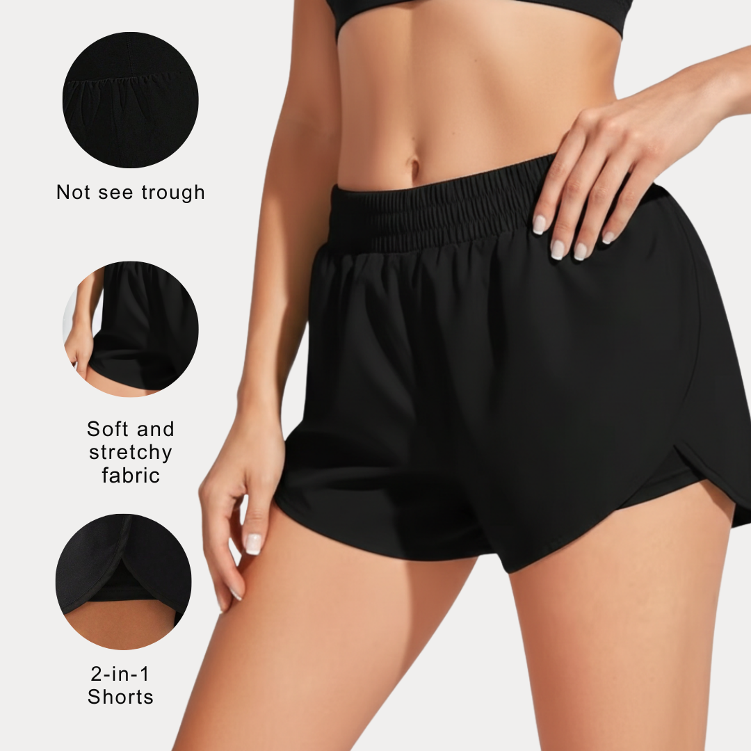 Women’s Lightweight Running Shorts – Stretch Workout Gym Shorts for Training