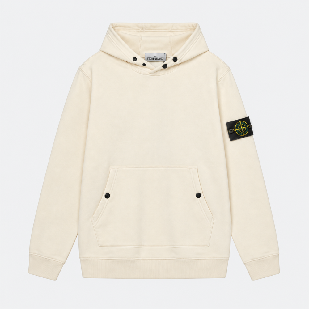 Stone Island Organic Cotton Compass Logo Hoodie