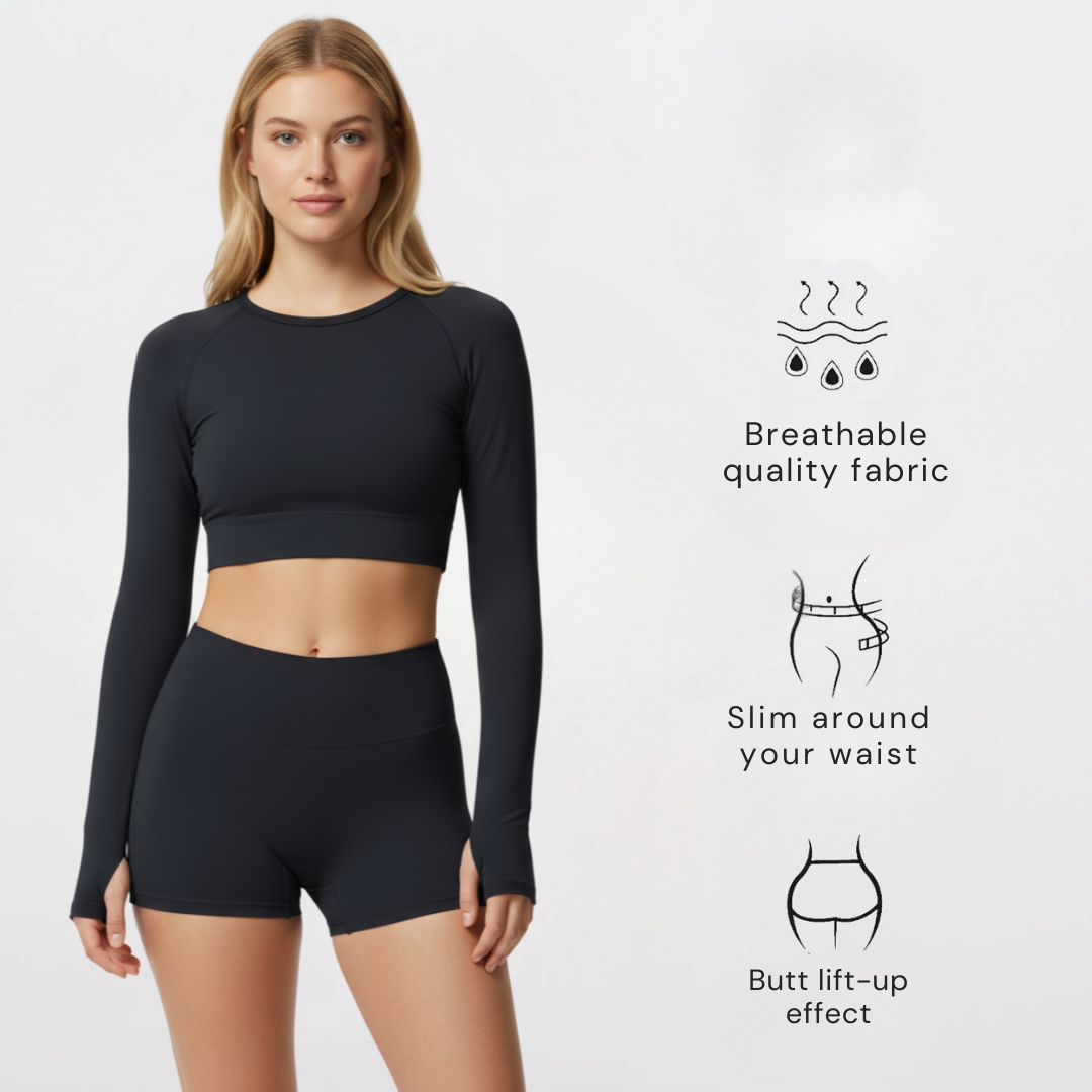 Gym Shorts for Women – Stretch Workout Shorts with Elastic Waistband