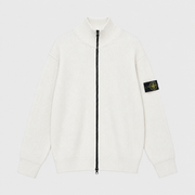 Stone Island Men's Ribbed Cotton Zip-Up Sweater