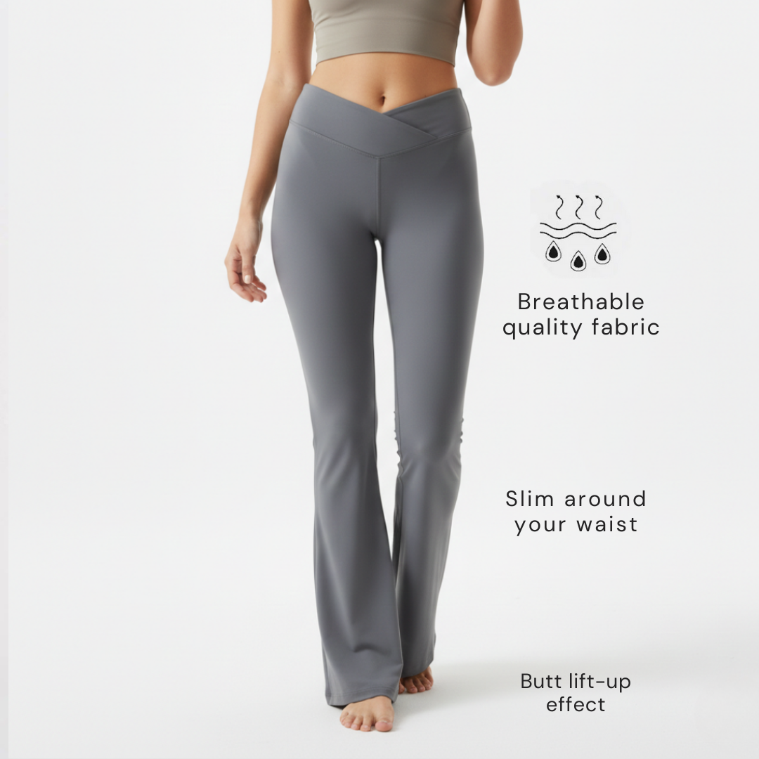 High Waisted V Shape Flare Yoga Pants for Women – Bootcut Workout Leggings Activewear