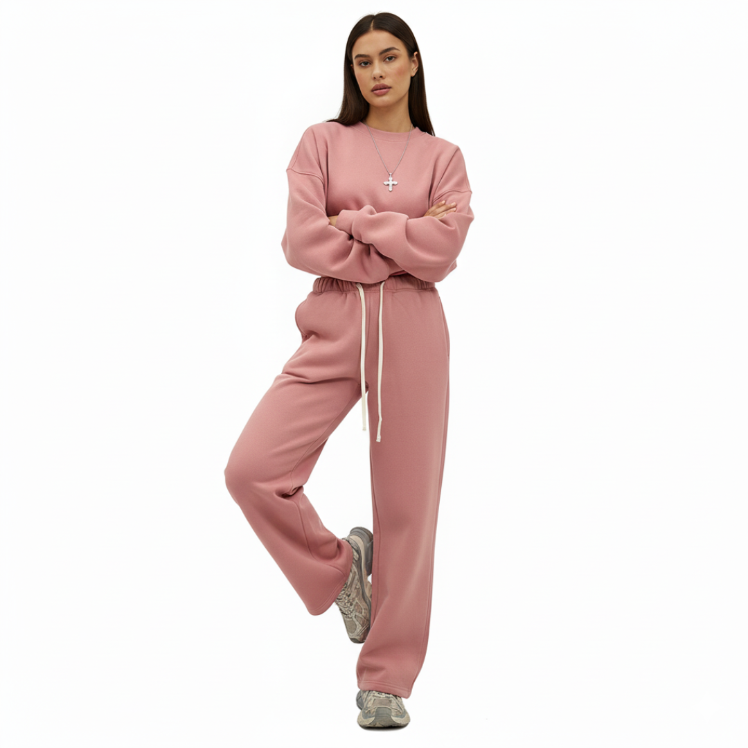 Women’s Straight Leg Joggers – Casual Sweatpants with Elastic Waist and Drawstring