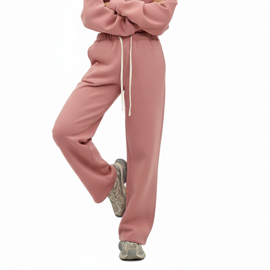 Women’s Straight Leg Joggers – Casual Sweatpants with Elastic Waist and Drawstring
