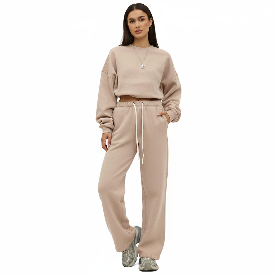 Women’s Straight Leg Joggers – Casual Sweatpants with Elastic Waist and Drawstring