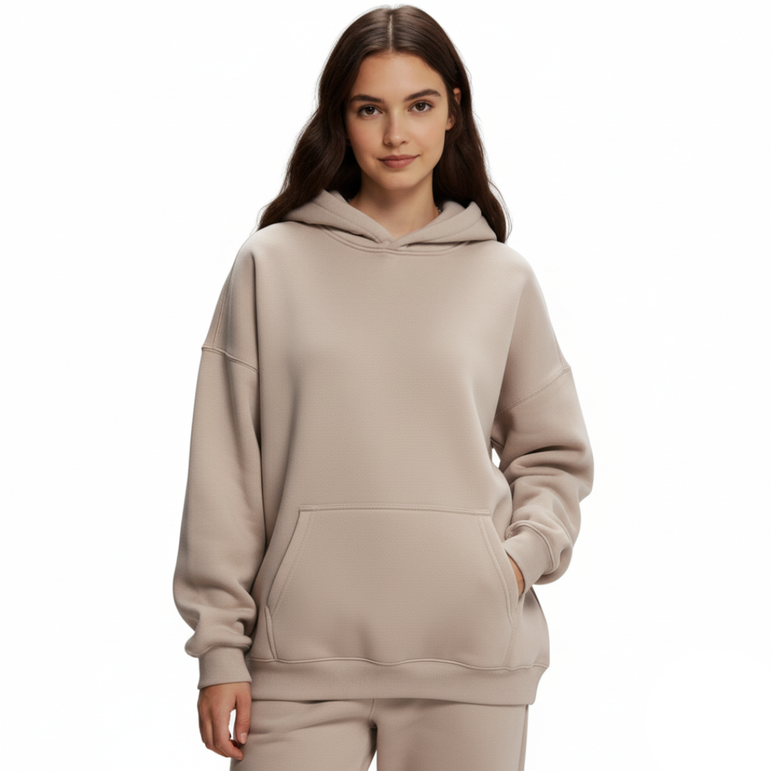 Women’s Pullover Hoodie – Casual Hooded Sweatshirt with Front Pocket and Drawstring