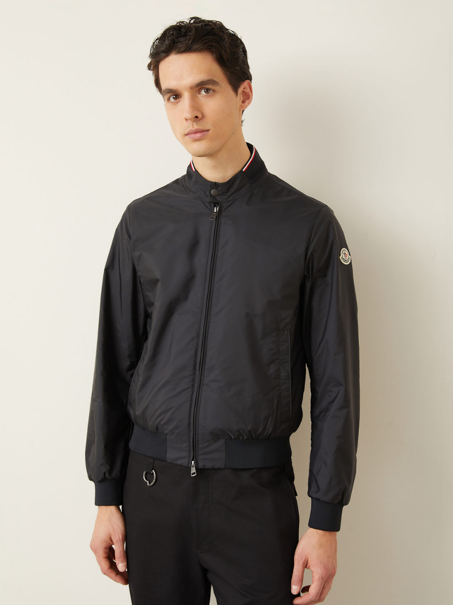 Moncler Reppe Nylon Jacket with Tricolor Detail