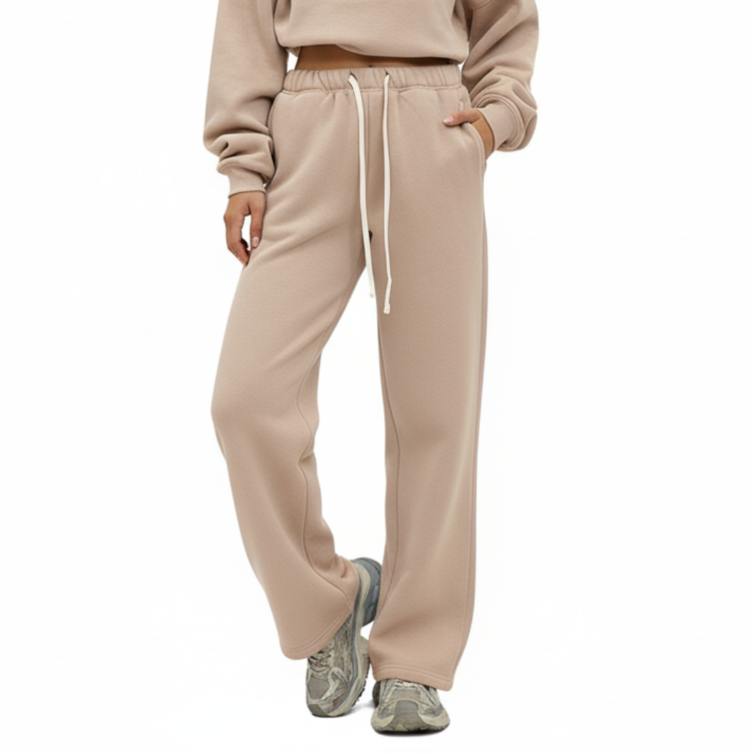 Women’s Straight Leg Joggers – Casual Sweatpants with Elastic Waist and Drawstring