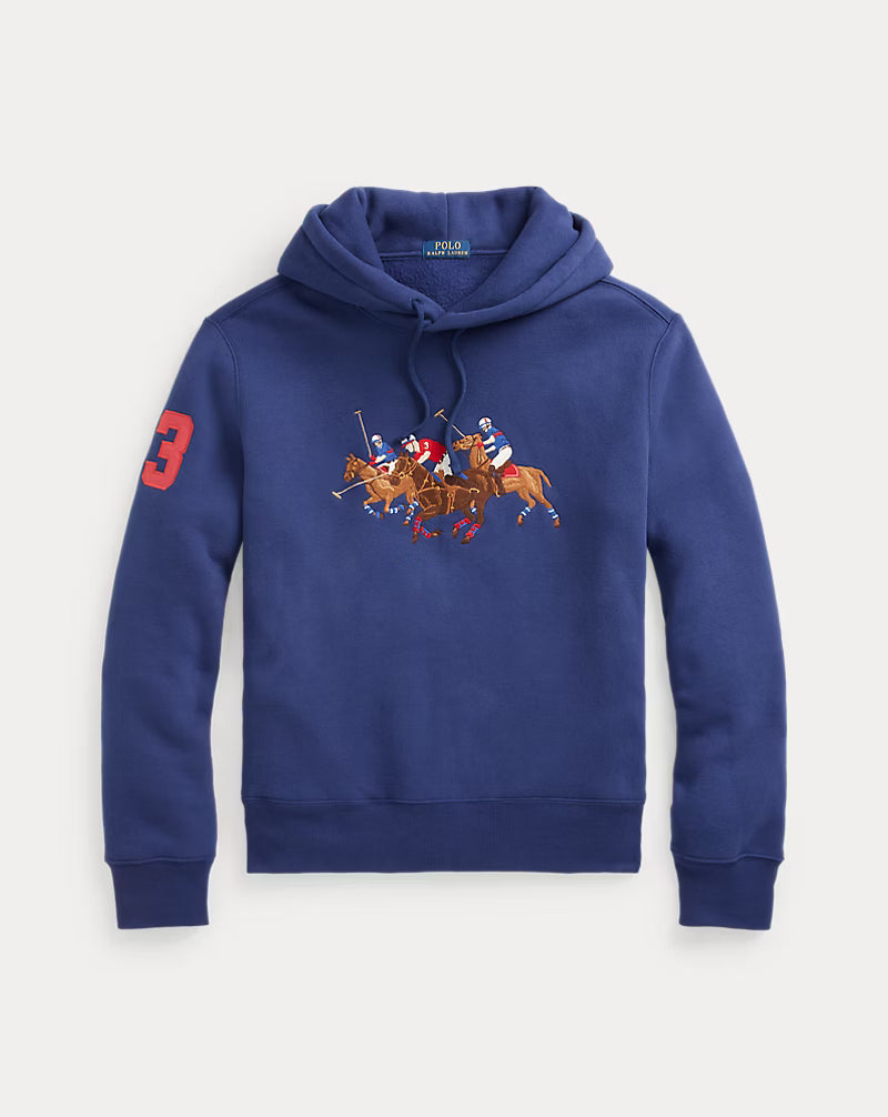 Polo Ralph Lauren Men's Big & Tall Triple-Pony Fleece Hoodie