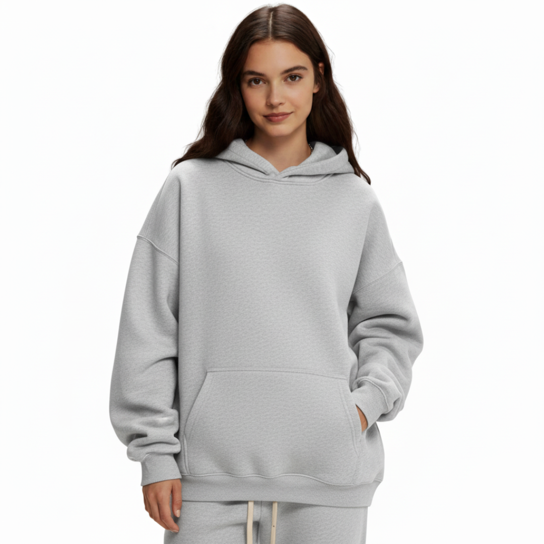 Women’s Pullover Hoodie – Casual Hooded Sweatshirt with Front Pocket and Drawstring