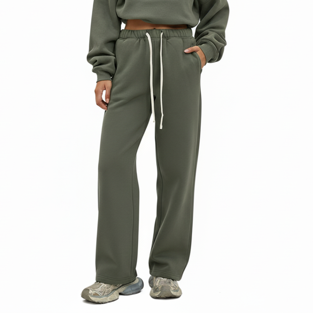 Women’s Straight Leg Joggers – Casual Sweatpants with Elastic Waist and Drawstring
