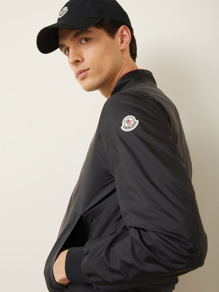 Moncler Reppe Nylon Jacket with Tricolor Detail