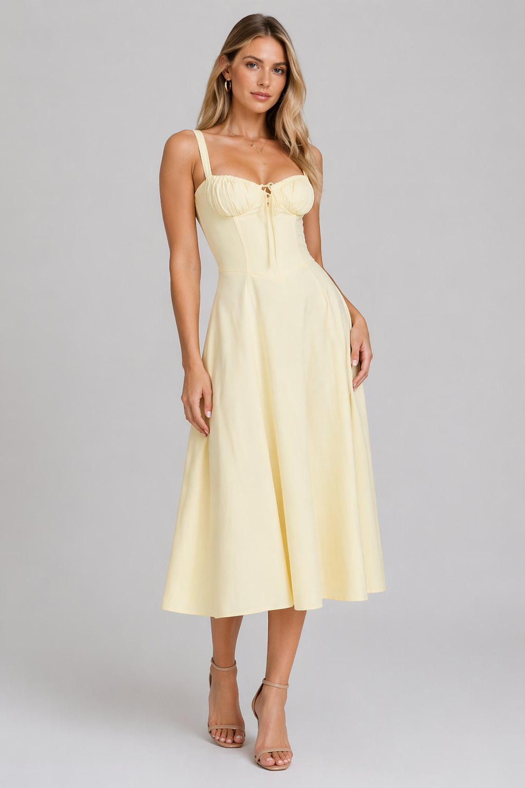 Halter Neck Summer Dress for Women – Elegant Floral Vacation Dress