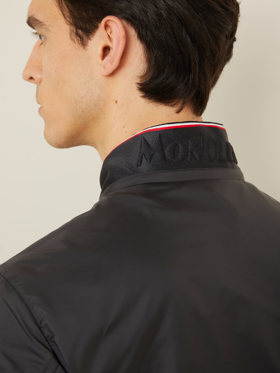 Moncler Reppe Nylon Jacket with Tricolor Detail