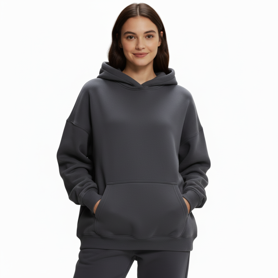 Women’s Pullover Hoodie – Casual Hooded Sweatshirt with Front Pocket and Drawstring