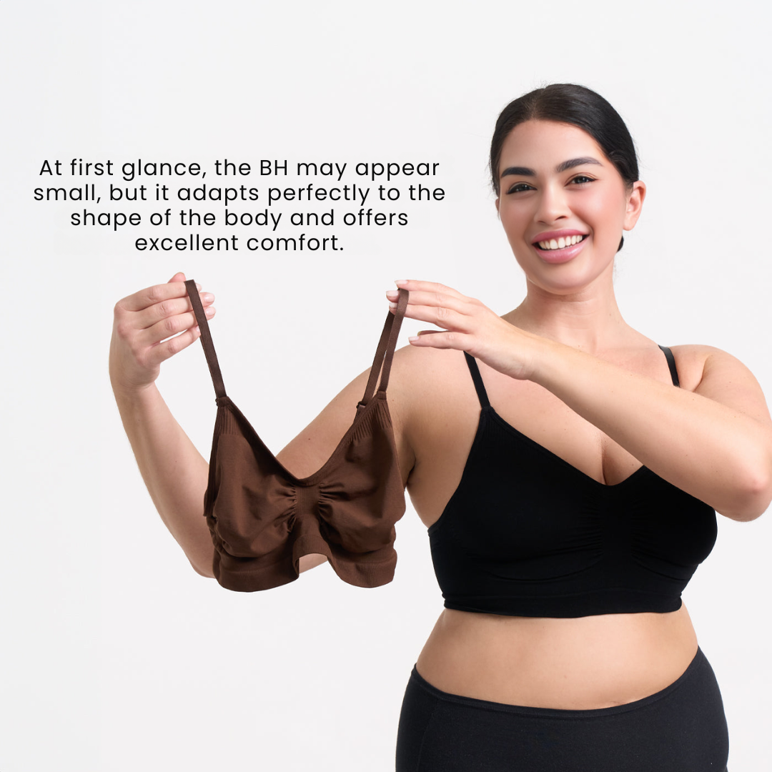 Seamless Sports Bra for Women – Stretch Support Bra with Elastic Underband