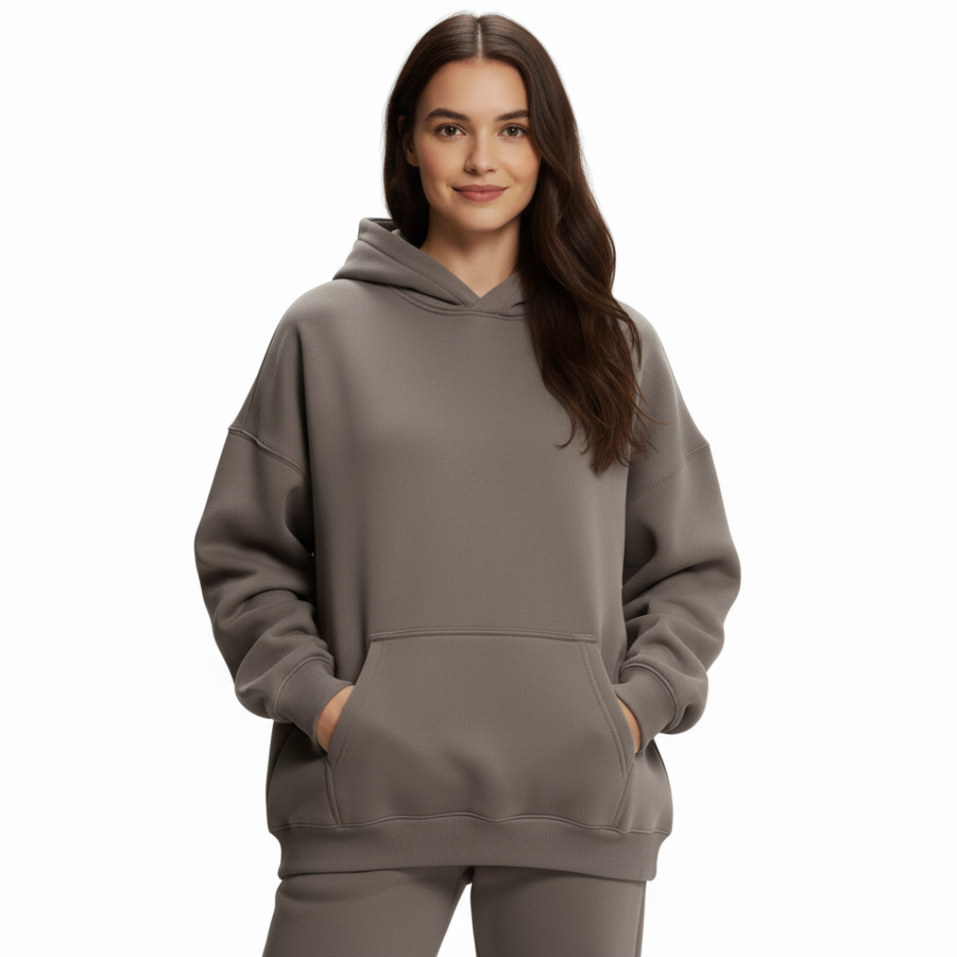 Women’s Pullover Hoodie – Casual Hooded Sweatshirt with Front Pocket and Drawstring