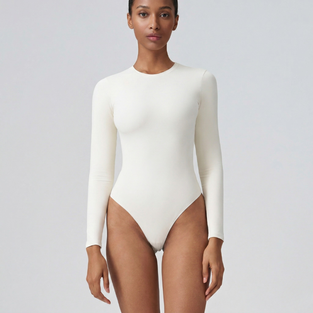 Seamless Long Sleeve Bodysuit for Women – Stretch Body for Everyday and Layering