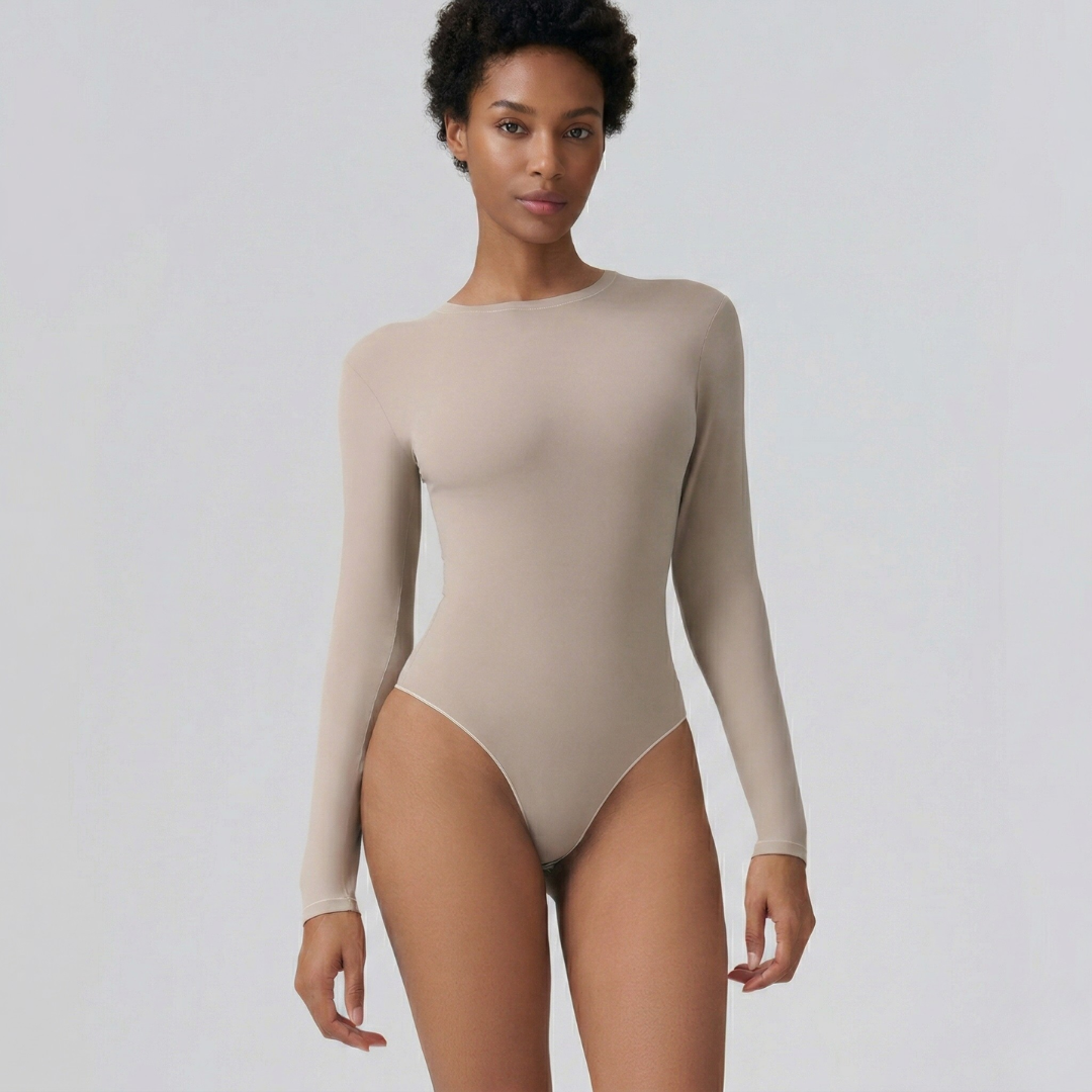 Seamless Long Sleeve Bodysuit for Women – Stretch Body for Everyday and Layering