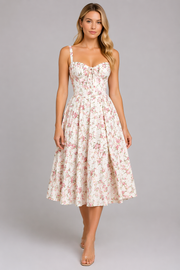 Halter Neck Summer Dress for Women – Elegant Floral Vacation Dress